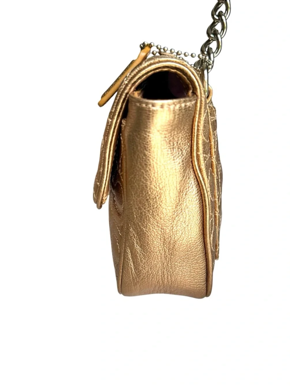 🆕 Coach Metallic Leather Madison Chain Mini Shoulder Bag Crossbody